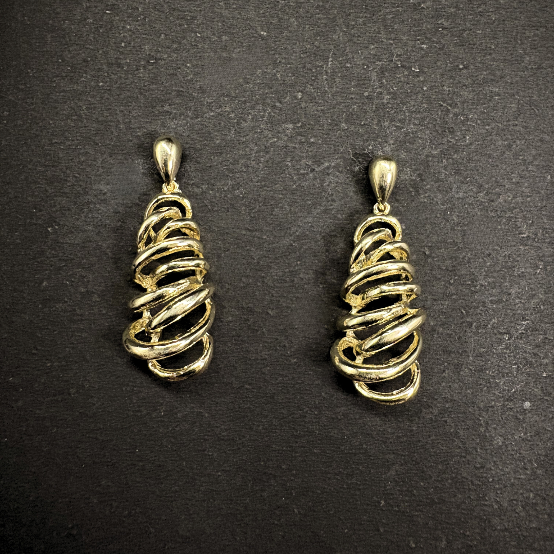 The Spiral Cage Drop Earrings
