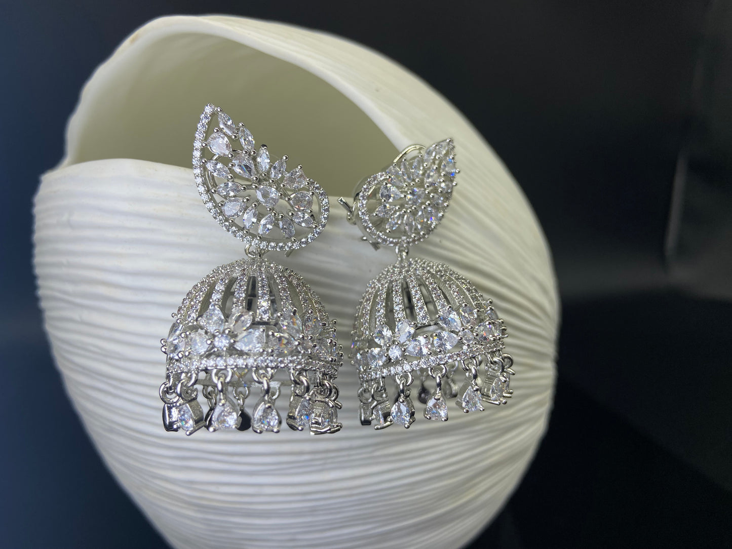 Elite Large Jhumki with Ambi on Top