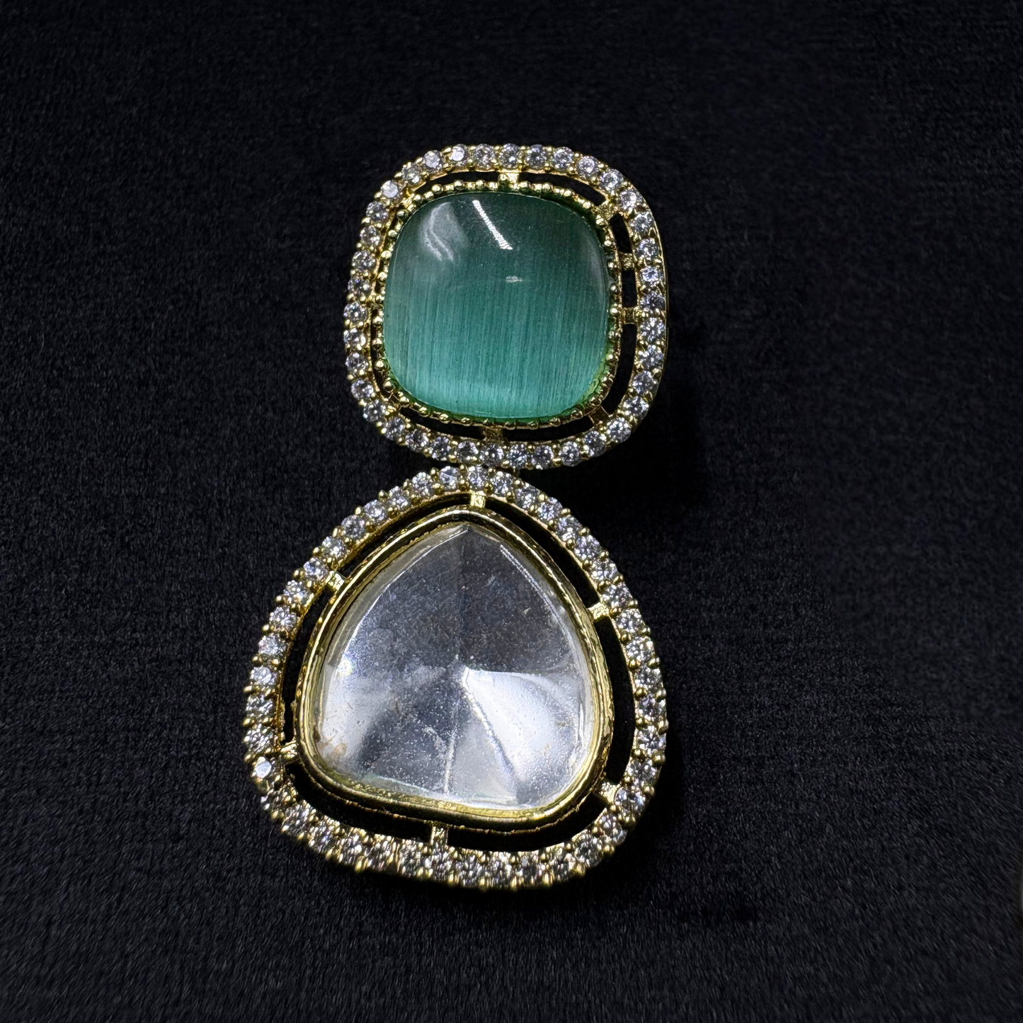 Emerald Noir - Modern Polki Elegance Set