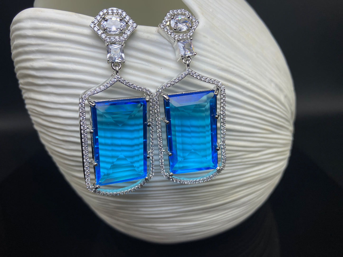 Large Blue Stone Dangler