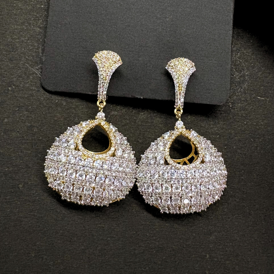 The Aurora Halo Drop Earrings