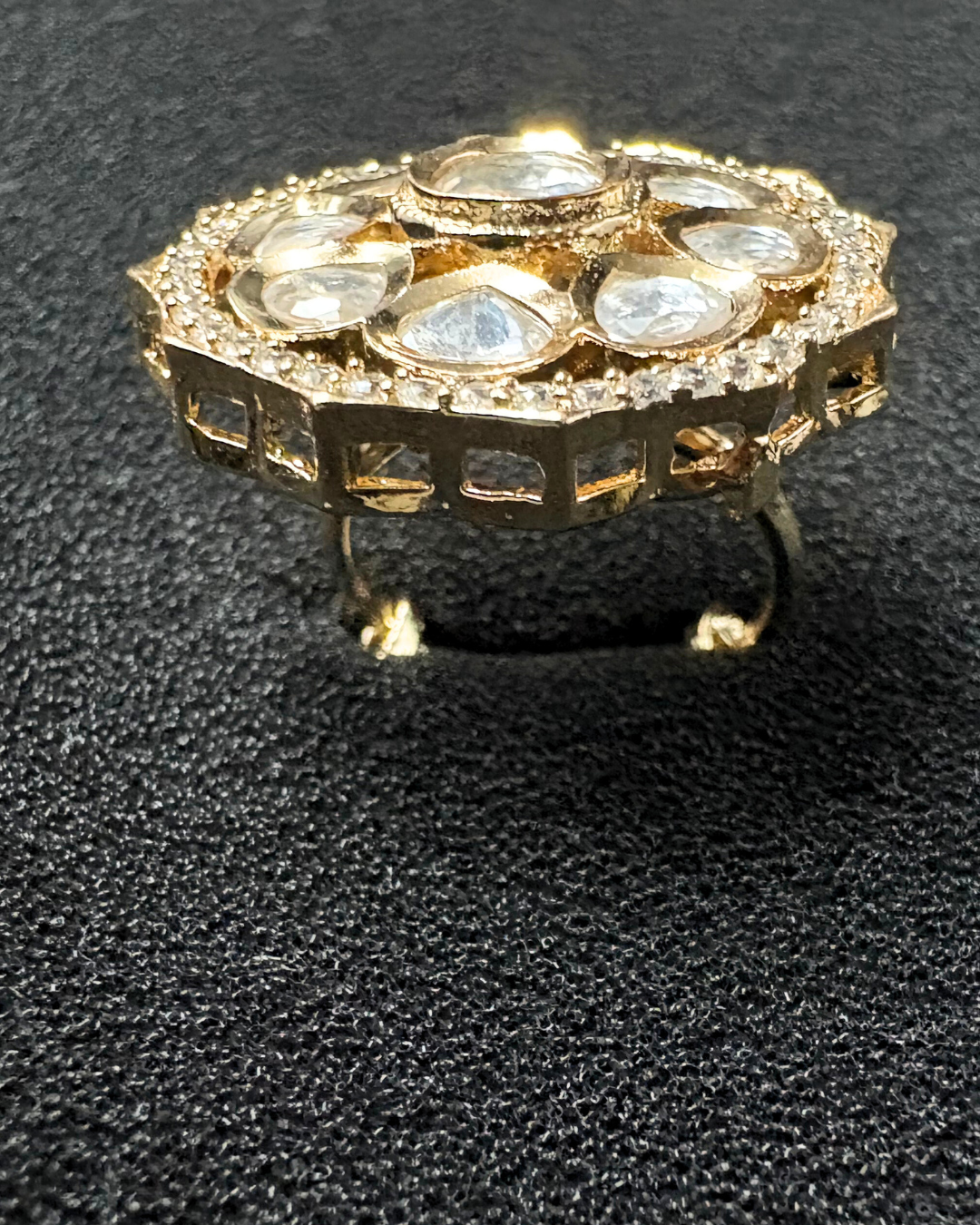 Large Round Moissanite Ring (adjustable)