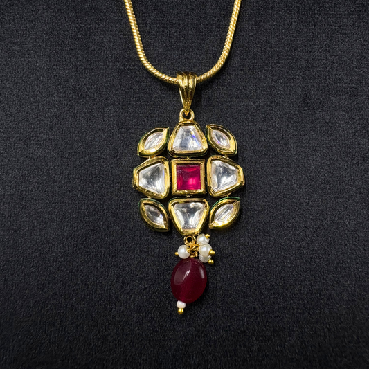 Ruby Square Noor - The Regal Kundan Set
