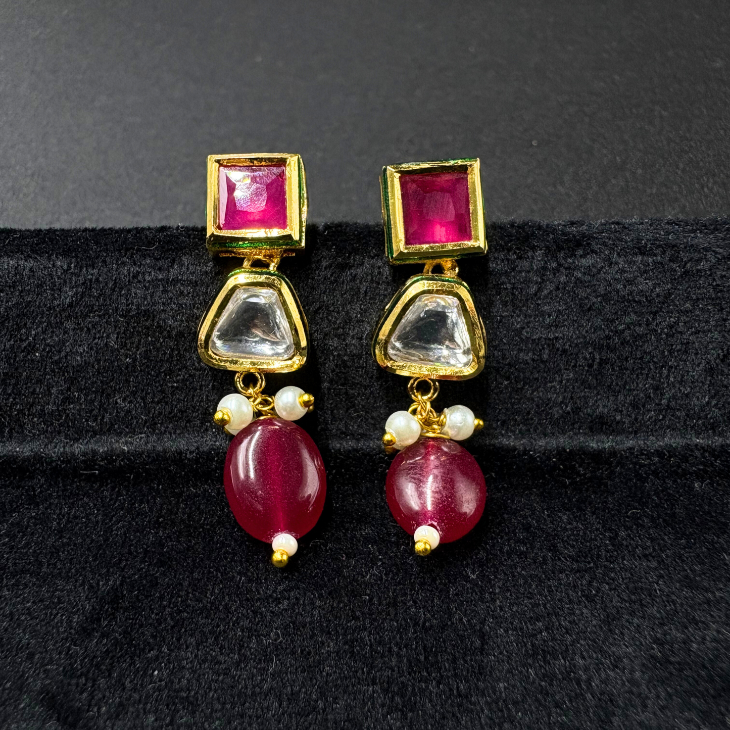Ruby Square Noor - The Regal Kundan Set