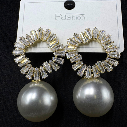 Celestial Pearl Halo Earrings