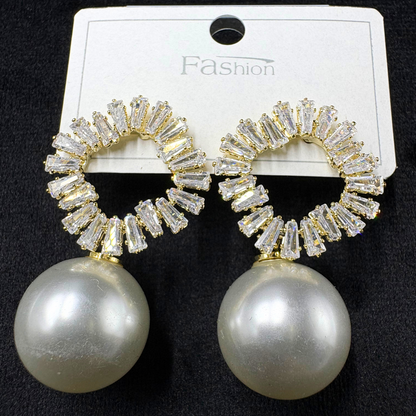 Celestial Pearl Halo Earrings