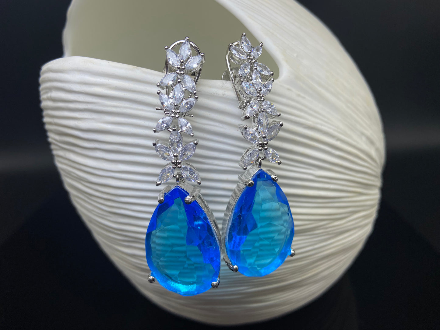 Blue Drop Danglers