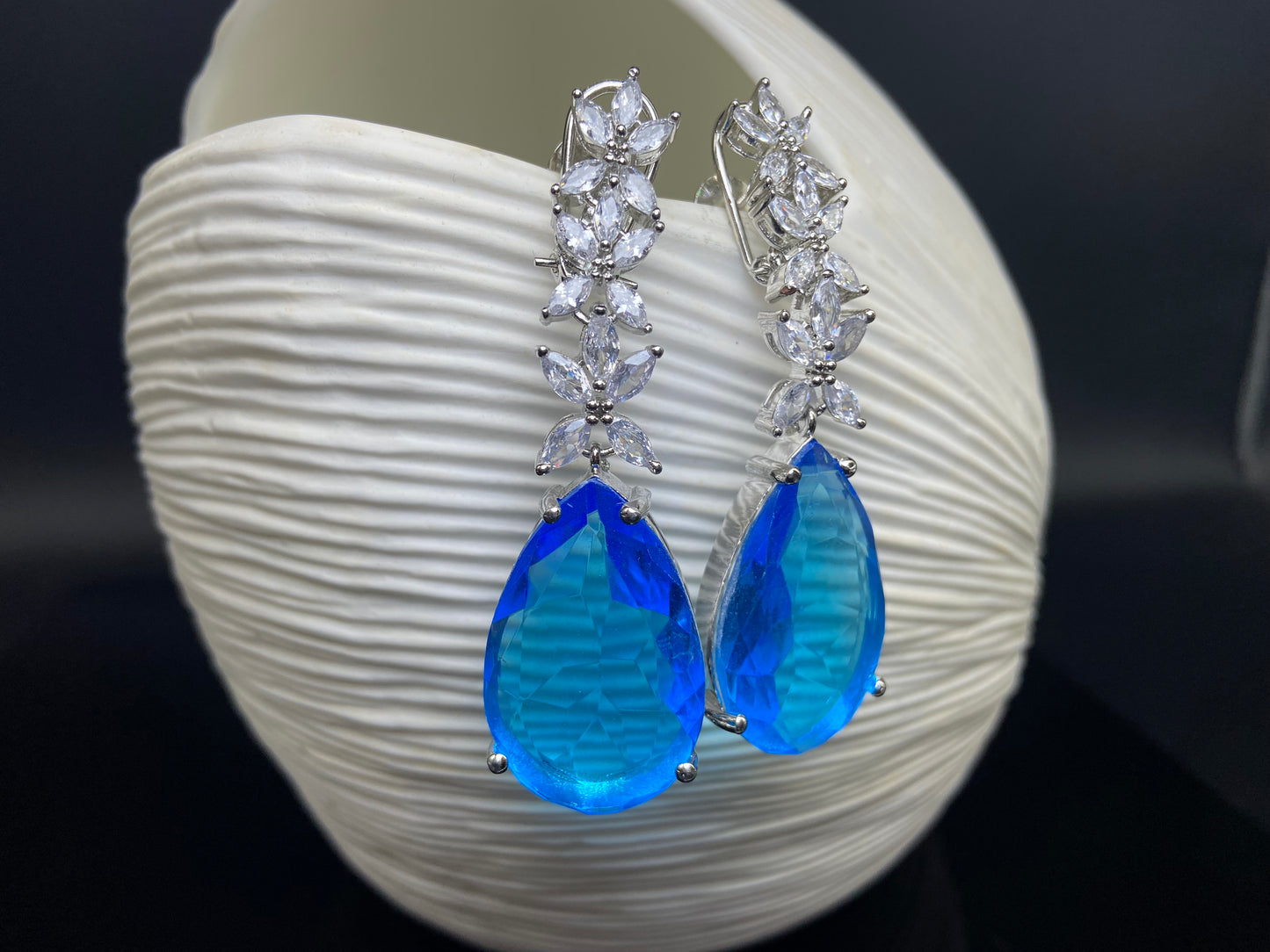 Blue Drop Danglers