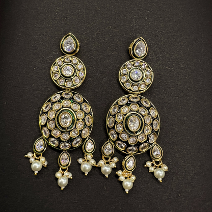 Meher Polki Heavy Earrings