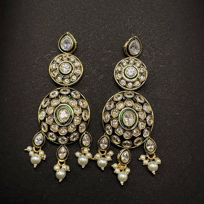 Meher Polki Heavy Earrings