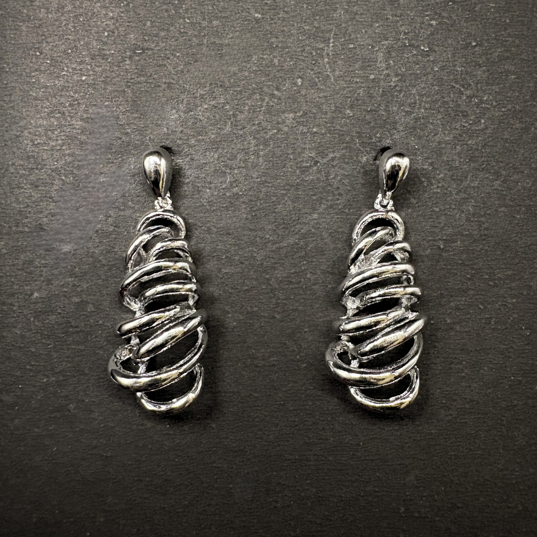 The Spiral Cage Drop Earrings