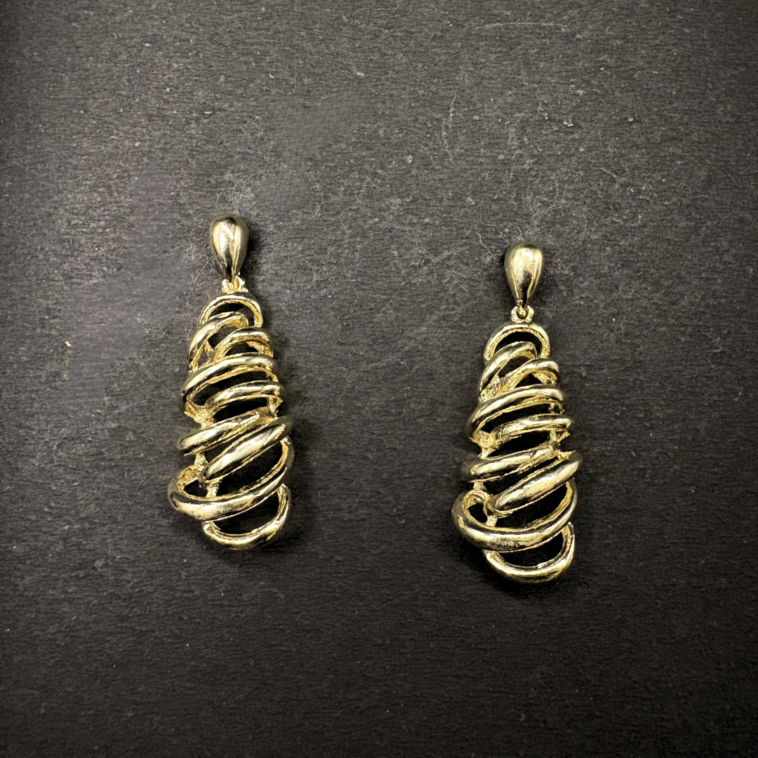 The Spiral Cage Drop Earrings