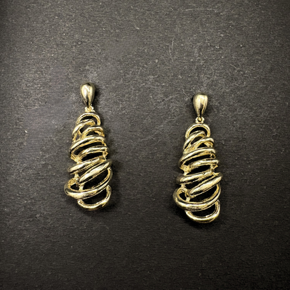 The Spiral Cage Drop Earrings