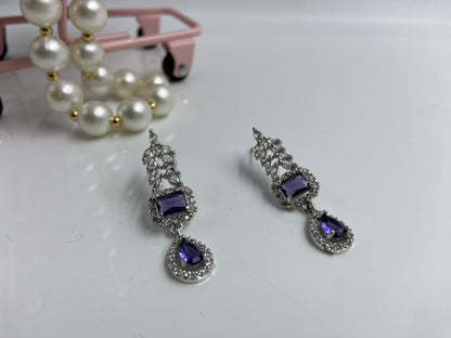 Chic Marquise AD String with Purple Double Latkan