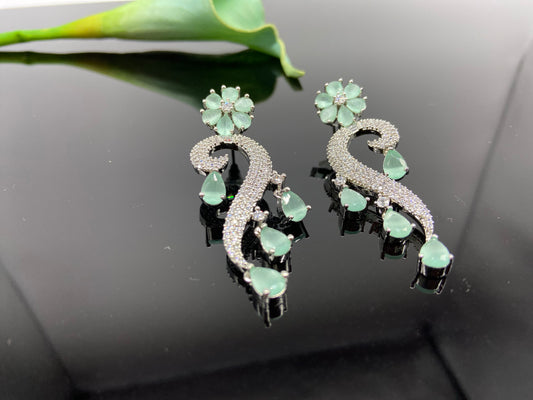 Elegant AD and Seafoam Earrings