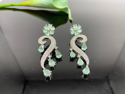 Elegant AD and Seafoam Earrings