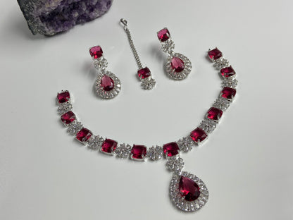 Elegant Heavy set with Large Rubies