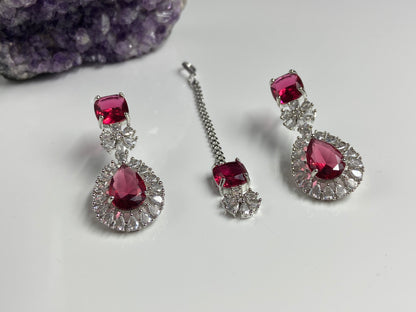 Elegant Heavy set with Large Rubies