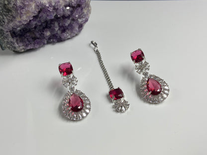 Elegant Heavy set with Large Rubies