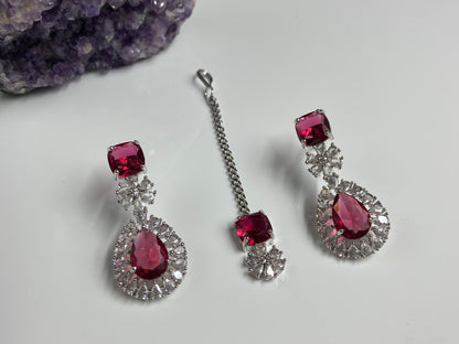 Elegant Heavy set with Large Rubies