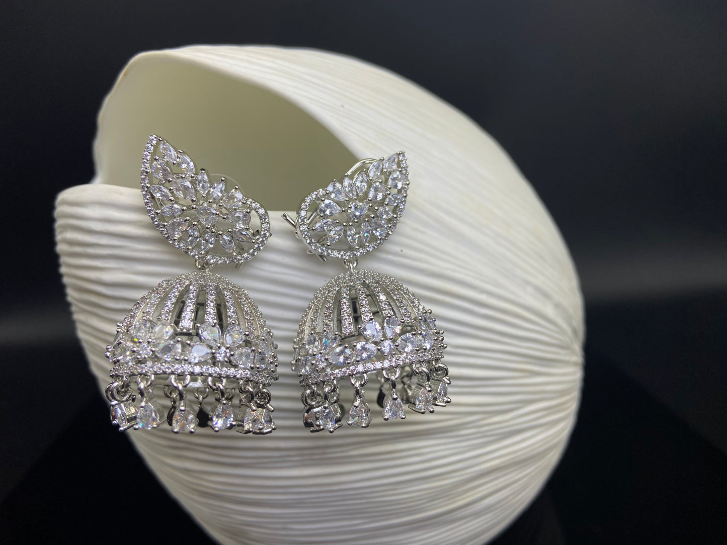 Elite Large Jhumki with Ambi on Top