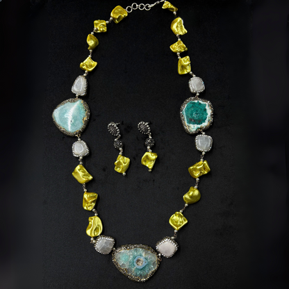 Noor-e-Nazaakat - The Yellow Blue Mala Set