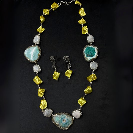 Noor-e-Nazaakat - The Yellow Blue Mala Set