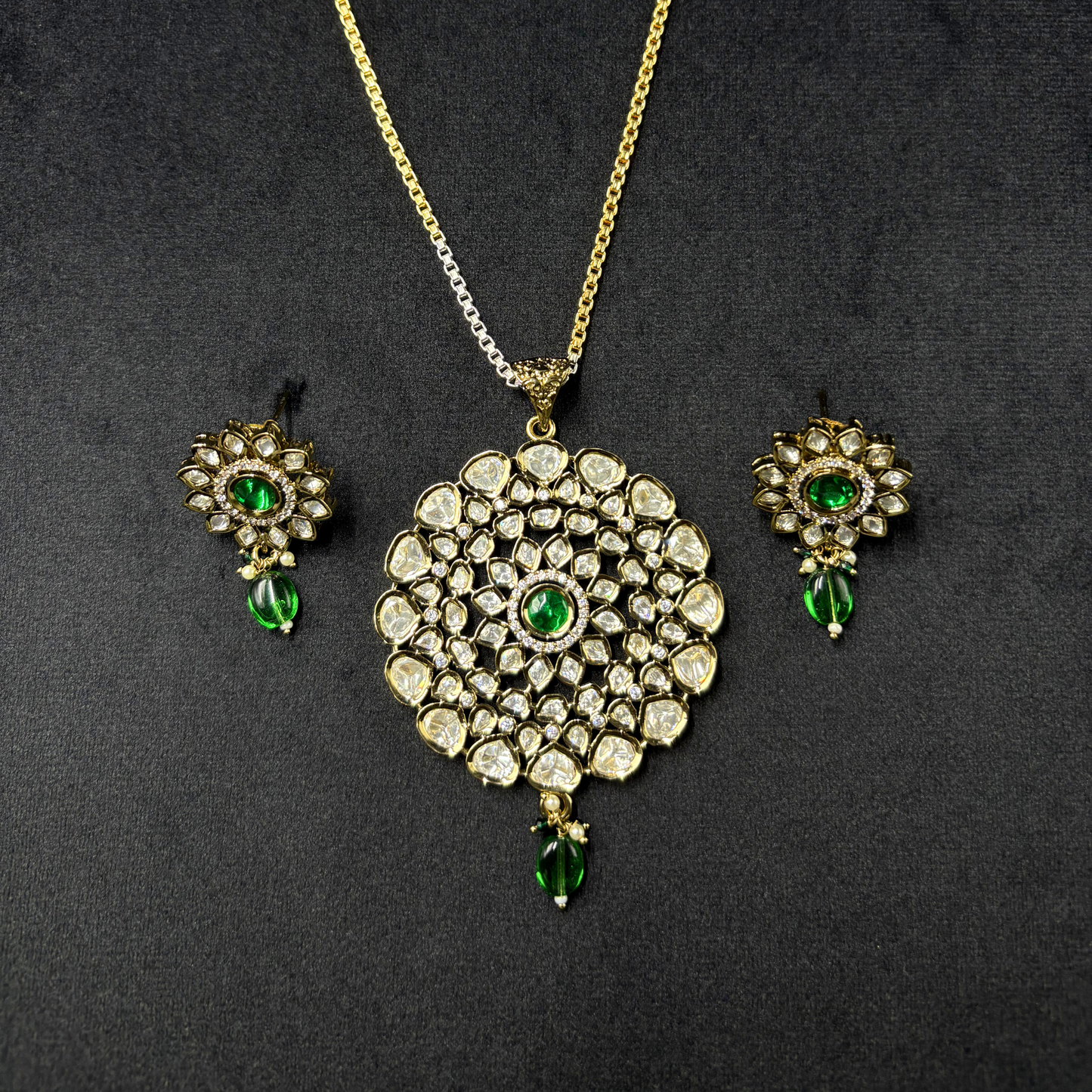 Polki Radiance - Royal Kundan Floral Set