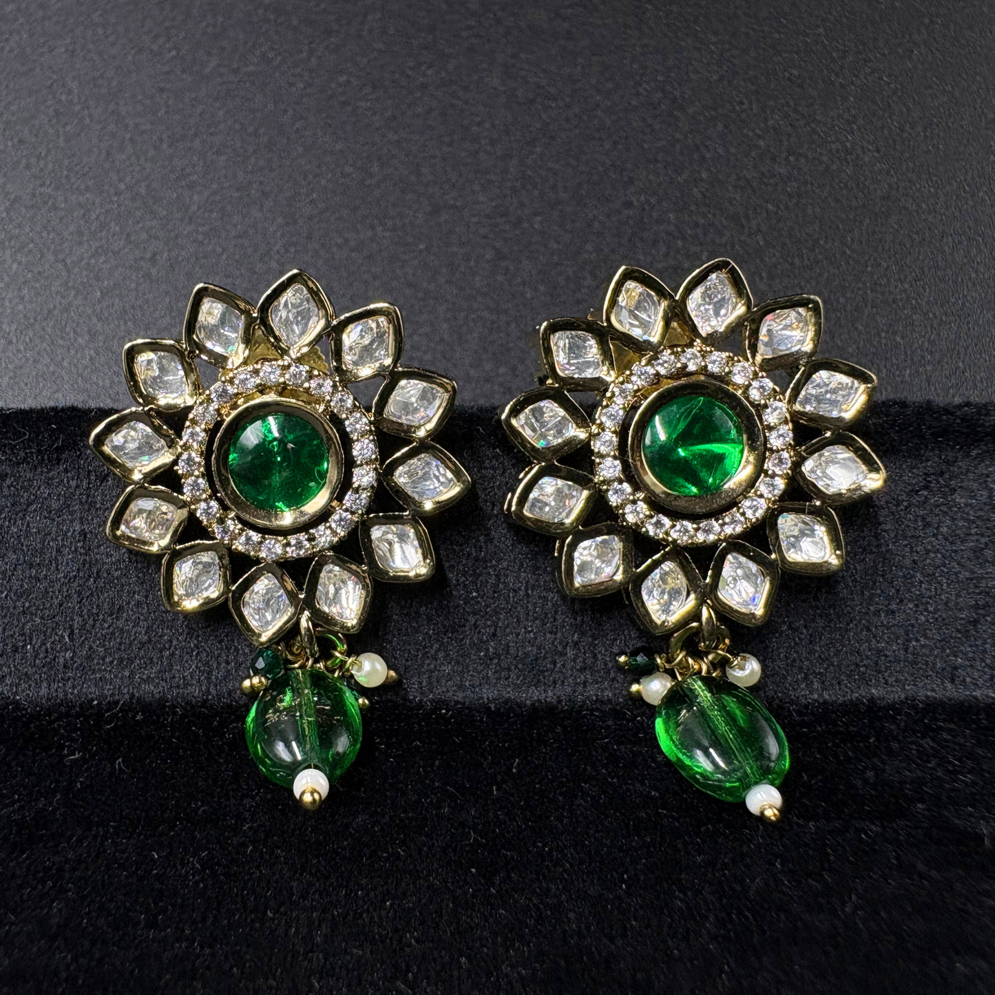 Polki Radiance - Royal Kundan Floral Set