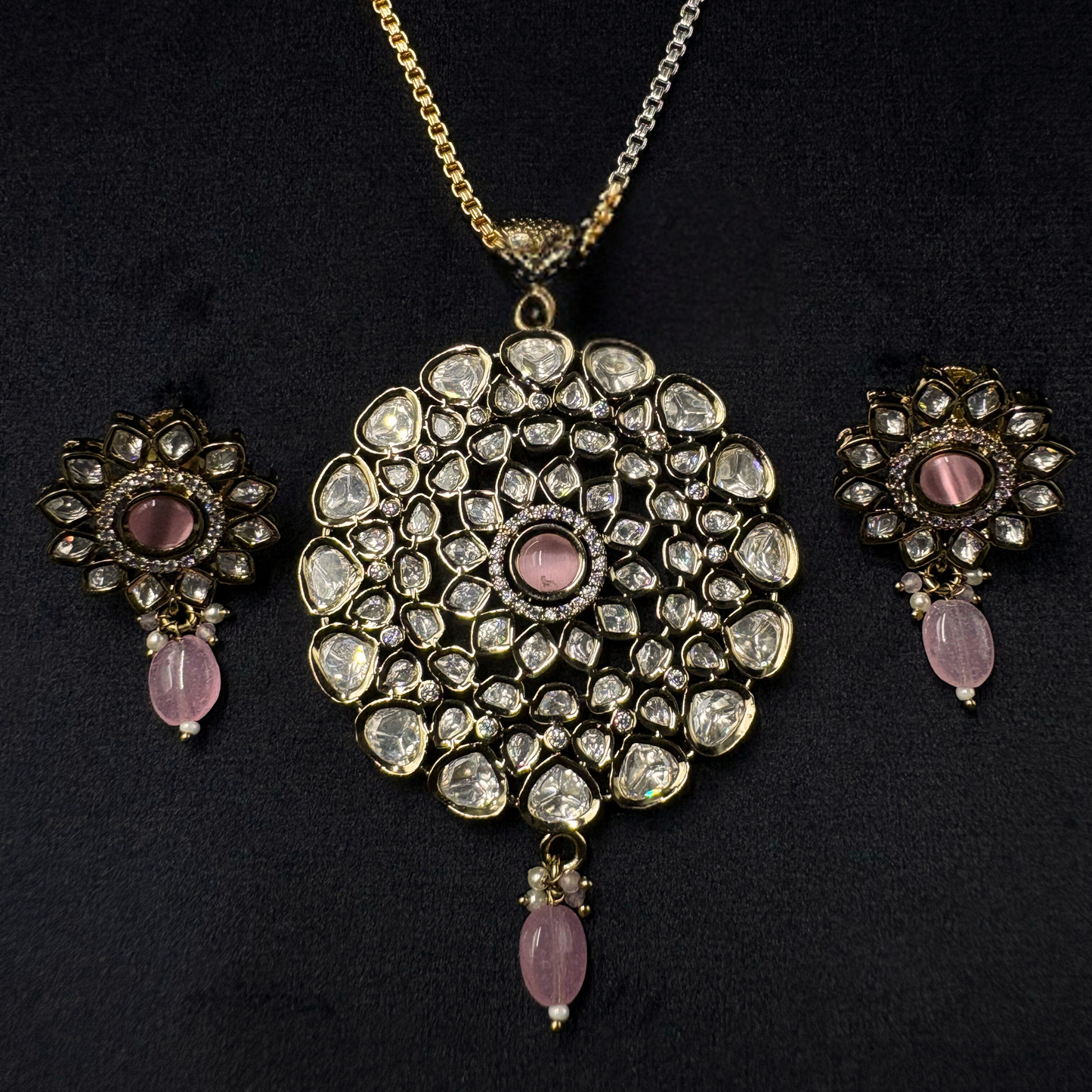 Polki Radiance - Royal Kundan Floral Set