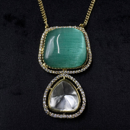 Emerald Noir - Modern Polki Elegance Set