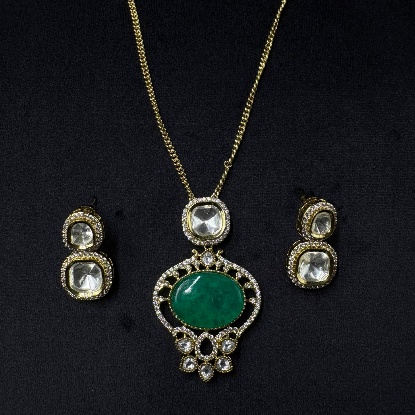 Polki Royale - The Regal Doublet Glow Set Green