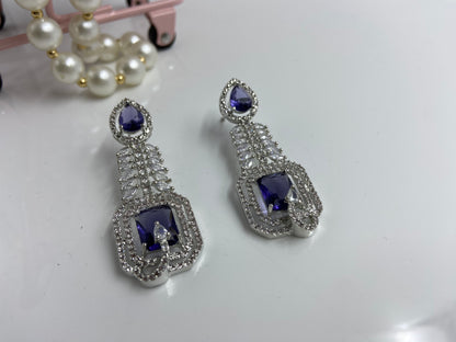 Heavy Set with Purple Large Rectangle Stones