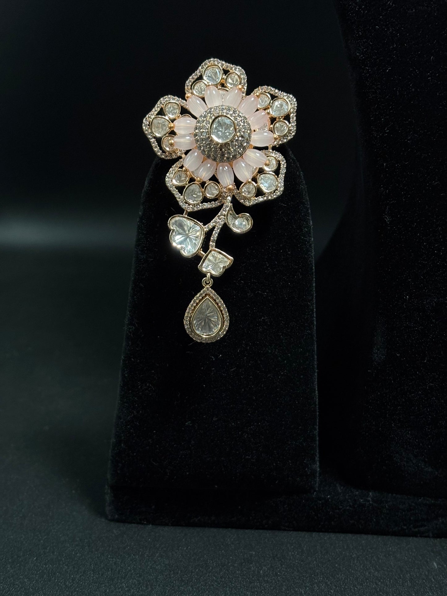 Peach and Pink Exclusive Bridal Necklace Set Combo