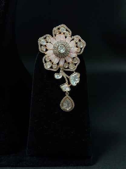 Peach and Pink Exclusive Bridal Necklace Set Combo