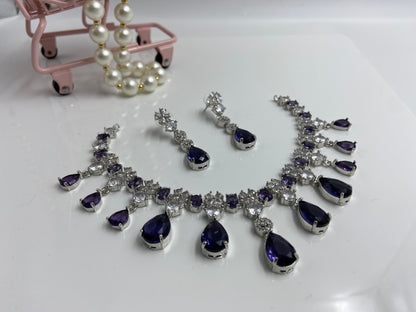 Intricate Heavy AD Set with Amethyst Drops