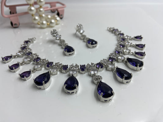 Intricate Heavy AD Set with Amethyst Drops