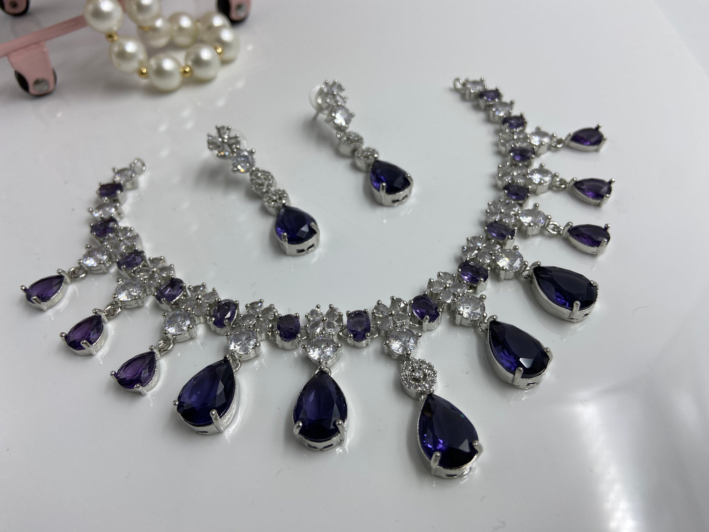 Intricate Heavy AD Set with Amethyst Drops