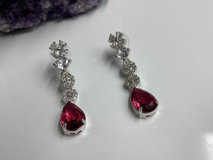 Intricate Heavy set with ruby drops