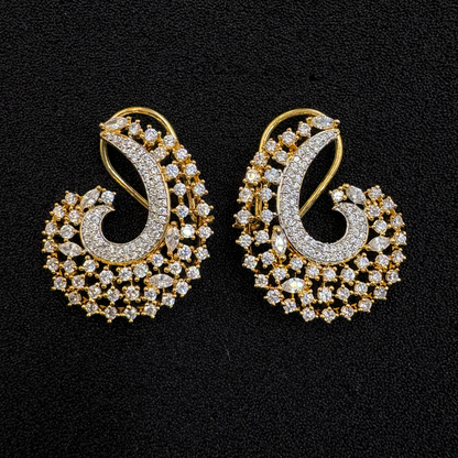 Celestial Swirl Statement Earrings