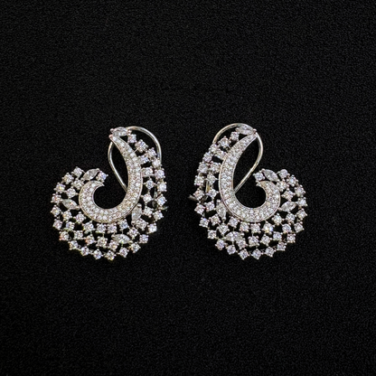 Celestial Swirl Statement Earrings