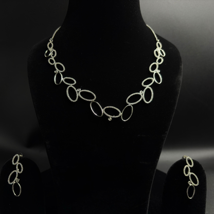 Radiant Oval Link Necklace Set