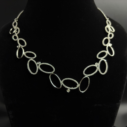 Radiant Oval Link Necklace Set