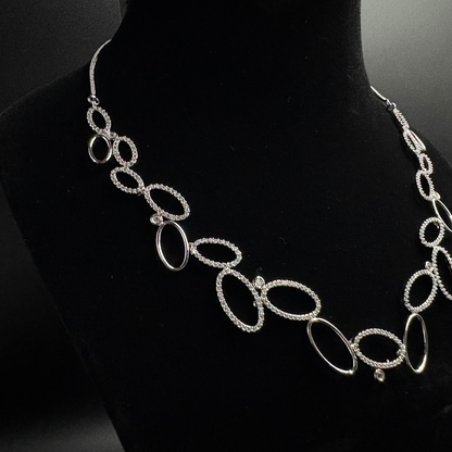 Radiant Oval Link Necklace Set