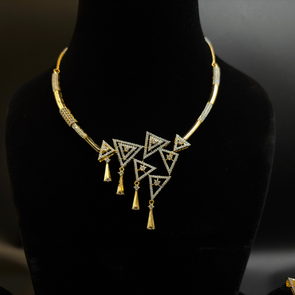 Trishakti Modern Diamond Necklace Set
