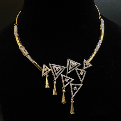 Trishakti Modern Diamond Necklace Set