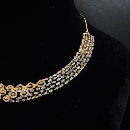 Naazuk Diamond Mesh Necklace Set
