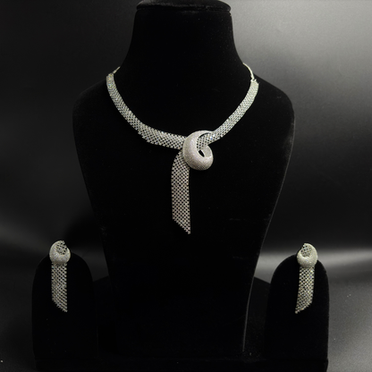 Diamond Cascade Designer Necklace Set
