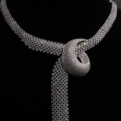 Diamond Cascade Designer Necklace Set