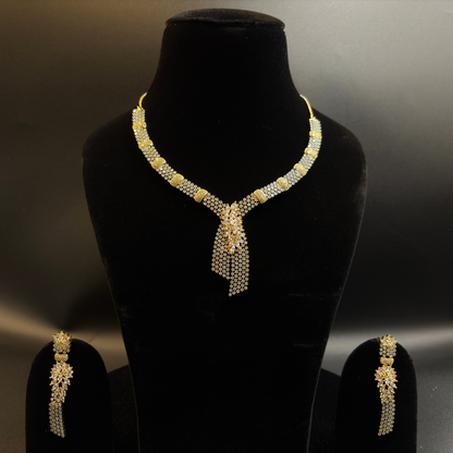 Nafasat Diamond Mesh Necklace Set